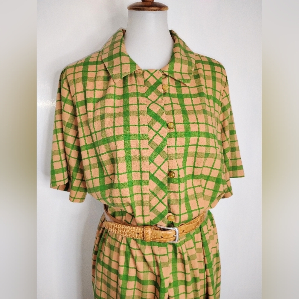 VINTAGE WINDOWPANE DRESS